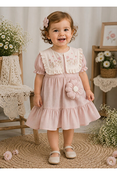 My Lusa baby wear فستان فيليا ميني للفتيات الصغيرات مصنوع من القطن بنسبة 100%...