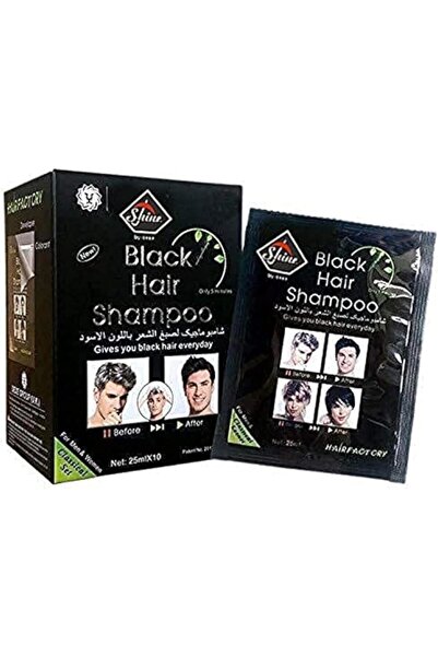 Dexe 10 PCS Black Hair Shampoo Instant Hair Dye for Men Women Black Color - S...