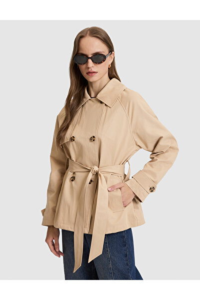Pierre Cardin Bej Comfort Fit Trençkot 50322529-VR011