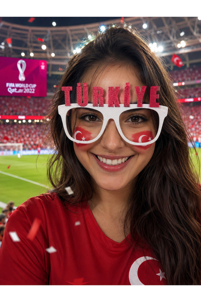 3D Türkiye Taraftar Gözlüğü – Dünya Kupası 2026 Parti Gözlüğü – Eğlenceli Fan...