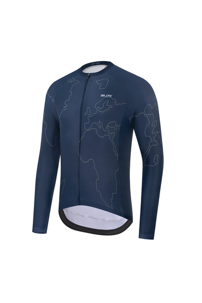 Choice15 XXL Blue Raudax Men's Long Sleeve Cycling Jersey UV Protection Autum...