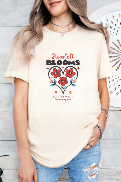 Sarah's Boutique Women's T-shirt – 100% cotton – Heartfelt Blooms