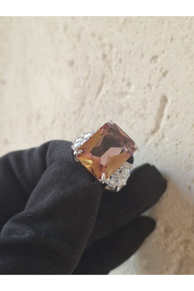 Süryani gümüş sanatı Baget kesim 7 Renk Değiştiren Sultanit Taşlı Gümüş Yüzük
