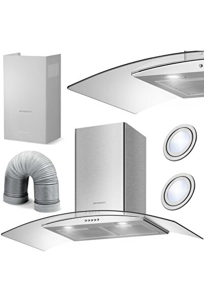 Berdsen BT-223 INOX hotă de aragaz tip coș de fum de 90 cm