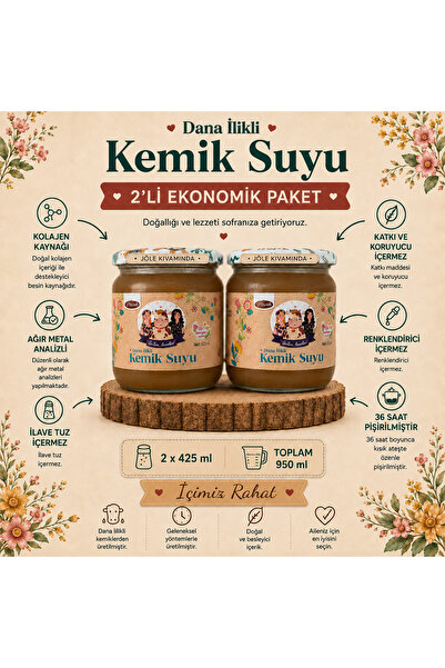 ÜRETEN ANNELER DANA İLİKLİ KEMİK SUYU 2X425ML (AĞIR METAL ANALİZLİ )