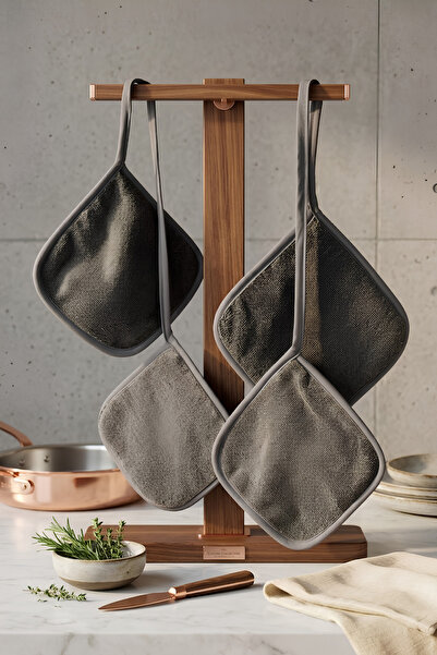 Valmia Home Set of 2 Heat-Resistant Square Kitchen Grippers - Pot and Oven Gr...