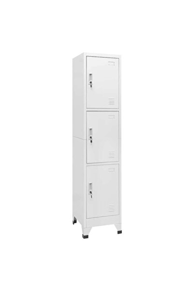 vidaxl Dulap vestiar cu 3 compartimente, 38x45x180 cm