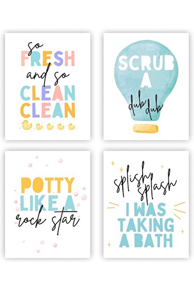 ALAYRA International Alayra Children's Bathroom Themed Rules Wall Art, Kids B...