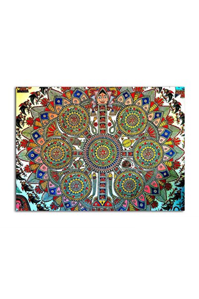 ALAYRA International Alayra Madhubani Canvas Painting-The Chakra of Life|-Can...