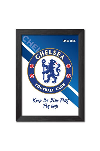ALAYRA International ملصق Alayra Chelsea FC بتصميم خشبي أسود لغرف المعيشة وغر...