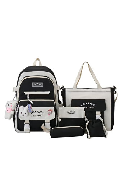 GGEROU Kawaii Backpack 5Pcs Set for Student School Bags for Teen Girls Back t...