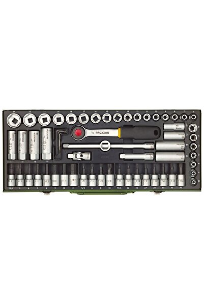 Proxxon Trusa super compacta de chei tubulare 3/8", 65 piese
