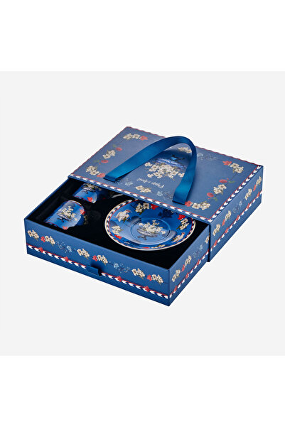 CHIARA ALESSI Set de cești de cafea din porțelan albastru La Serenita 100 ml