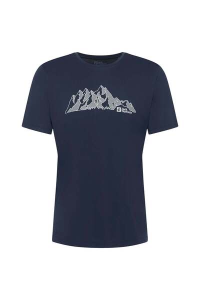 Jack Wolfskin Tricou bărbătesc cu imprimeu grafic - Albastru marin - L