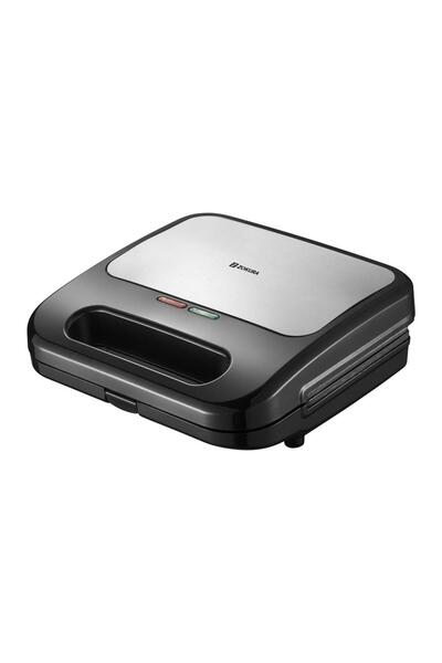 Zokura Z1226 3-in-1 Sandwich Maker, 2 Slices, 800 W, Black/Silver