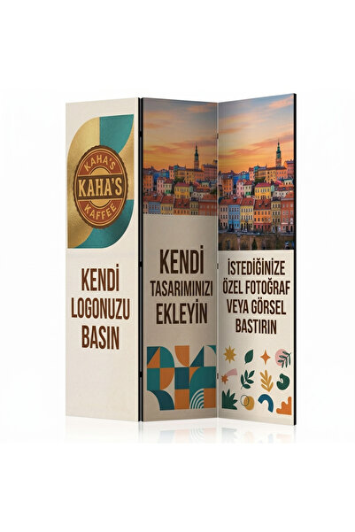 StellaStore Kişiye Özel Çift taraflı Kanvas Paravan