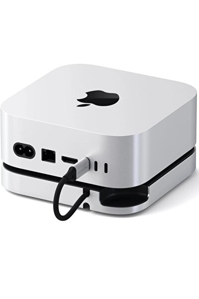 Satechi Suport si Hub pentru Mac, Mini, M4 cu slot SSD ST-GNMMES (Alb)