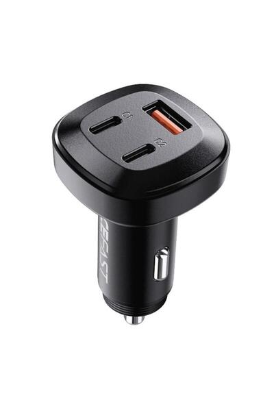 Acefast B3 Car Charger 66W 1x USB-A + 2x USB-C, Black