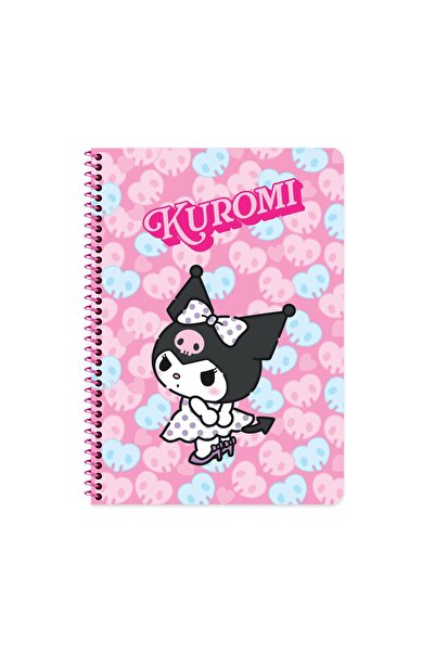 kuromi A4 80 Yp Lined Spr. Cardboard Cover Notebook - Pink