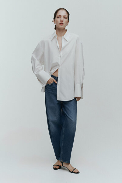 H&M Barrel High Waist Ankle Jeans