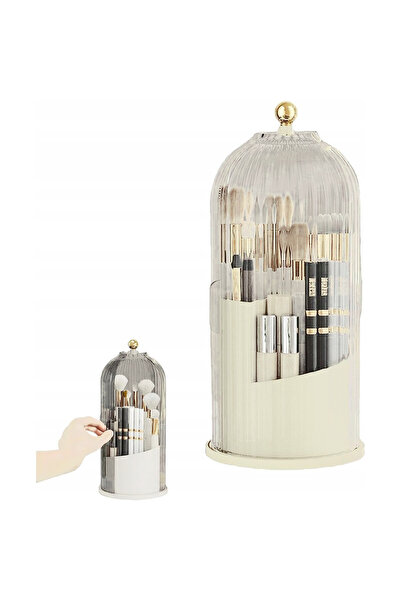 Korbi Organizator De Produse Cosmetice, Make-up, 27x12x12.7 cm, Plastic, Bej