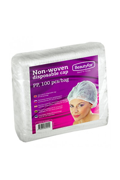 Beautyfor Нетъкани шапки за еднократна употреба, 100 бр.
