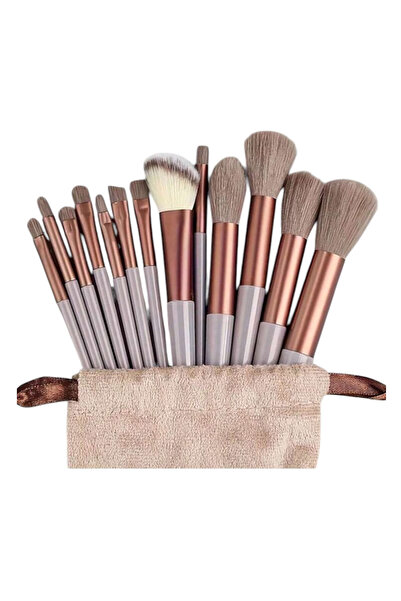 OEM Set de 13 mini pensule de machiaj pentru calatorie - Design minimalist, v...