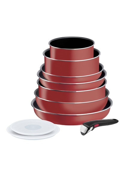 TEFAL Set de 10 piese Ingenio Easy Cook & Clean L1529402, oală 16 / 20 cm, ti...