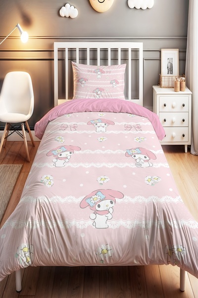 EVPANYA My Melody Patterned Single Baby Kids Bedding Set