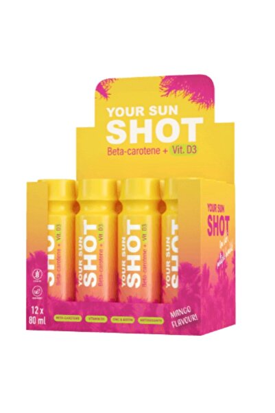 Your Sun Shot Beta Carotene + Vit. D3 Aromă de Mango x12 bucăți