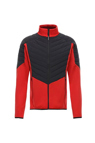 Dainese Мъжка риза Mevo с цял цип, средночервена/черна, размер S