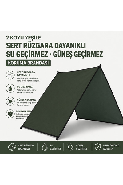 ototr plus Kamp Çadır Plaj Gölgelık Su Ve Güneş Geçirmez Koruyucu Branda 300*...