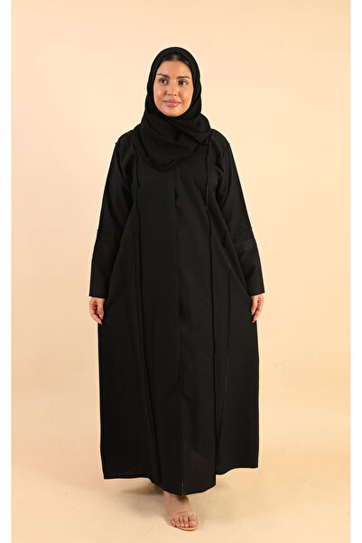 Stylish Fashion عباية من ستايلش فاشن باللون الأسود مطرزة