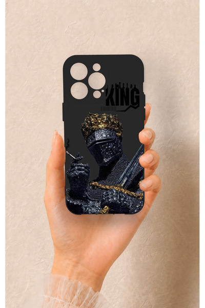 Vip Case iPhone 14 Pro Max Uyumlu King Desenli Silikon Kılıf