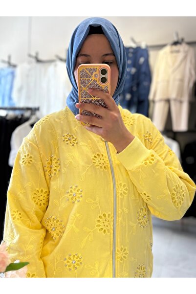 nilsha Stone-Embellished Yellow Jacket