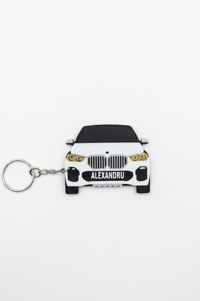 ChillOutlet Breloc BMW seria X personalizat cu prenumele Alexandru 6,5x5 cm