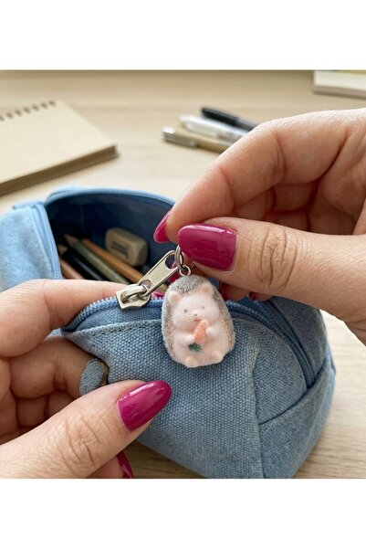 Winy Concept Sevimli Kirpi Peluş Anahtarlık Kawaii Çanta Süsü Ve Kalemlik Fer...
