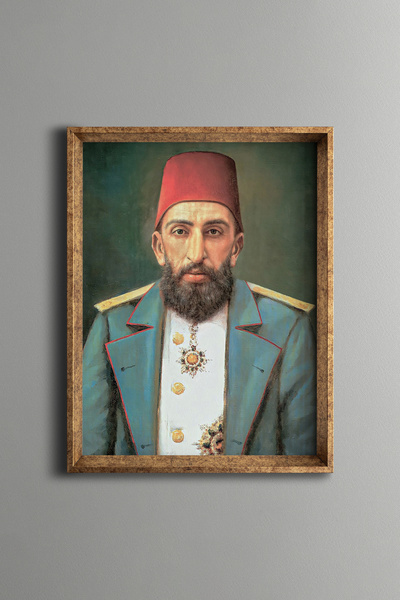 epiqart صورة عبد الحميد هان - إطار منقوش عتيق الطراز - نموذج نحيف