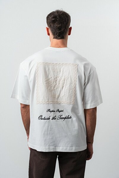 Respire Res Project Υπερμεγέθες T-Shirt Εκρού