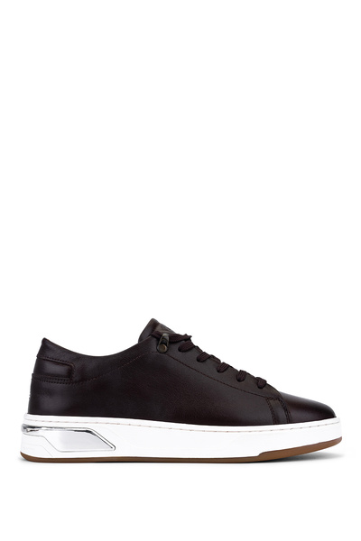 Tamer Tanca Men's Genuine Leather Brown Sneakers & Sports Shoes