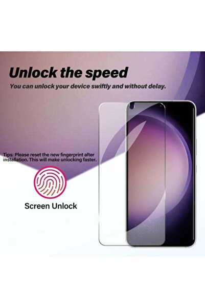 YoYoTech Samsung Galaxy S23 Plus 6.6' 2023 - Fingerprint Unlock Tempered Glass Screen Protector
