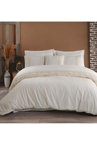 Alhabib bedding مفرش صيفي قطن تركي بيج يناسب سرير مقاس 200x200سم عدد القطع 7