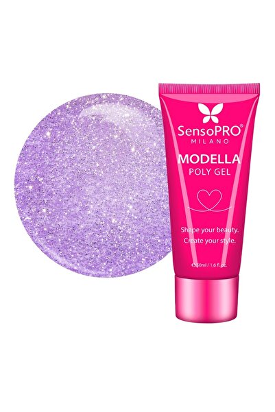 SensoPRO Milano Polygel MODELLA - Luciu Violet, 50ml