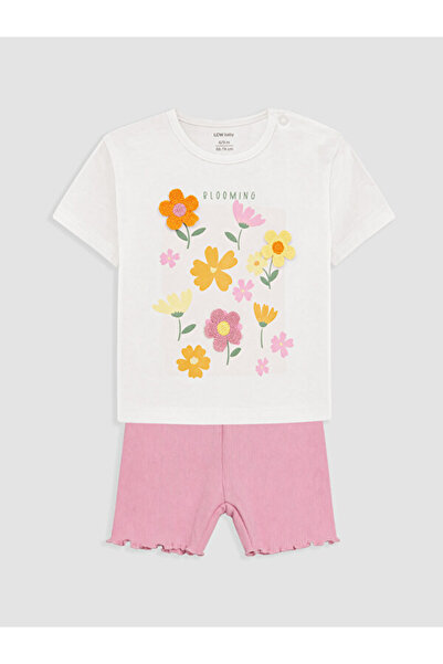LC Waikiki Sparkling Choices Floral Baby Girl Shorts Set from Shining Store