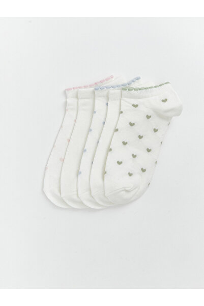 LC Waikiki Alita City Heart Patterned Women's Booties Socks with a Difference...