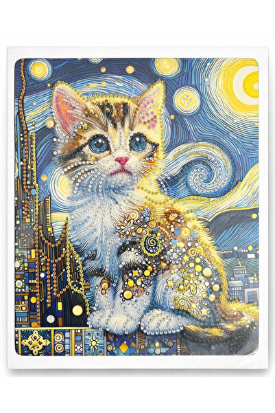 iğne izi Hı Stone 5D Diamond Stone Embroidery Kit Painting 21X25 cm with Kitt...