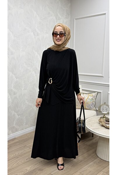 NİLNUR MODA مجموعة تنورة ساندي مع تفاصيل إكسسوارات ذهبية من نيو سيزون بيري