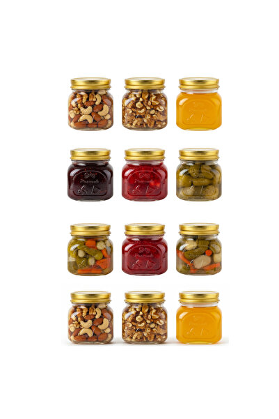 genric Jars with Metal Regular Lids(8oz/250ml), Sealed Clear Glass Canning Ja...