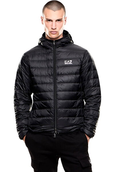 Emporio Armani Geacă de iarnă EA7 Core Identity cu glugă, pliabilă, cu puf - ...