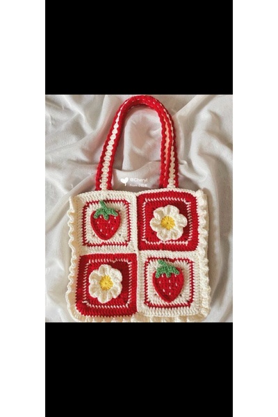 ARTTMACRAME حقيبة محبوكة مزينة بالزهور كبيرة الحجم مصنوعة يدويًا للصيف وحقيبة...